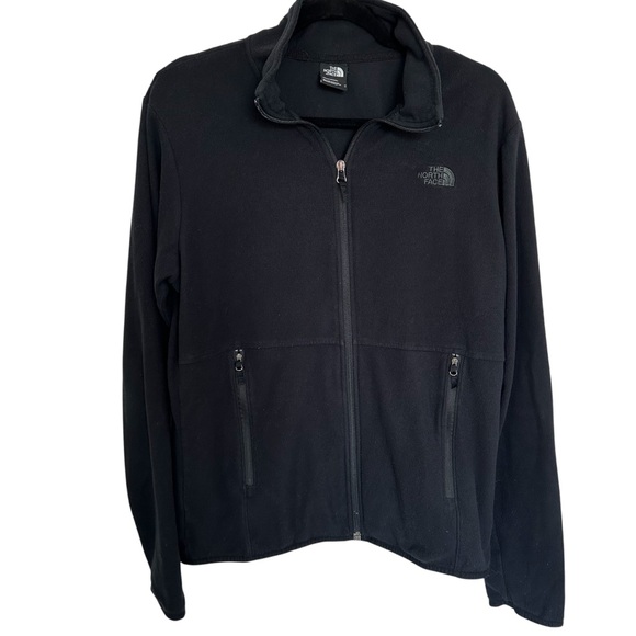 THE NORTH‎ FACE Men's Glacier Full Zip Performance Fleece Jacket Black Pockets M - Picture 1 of 9